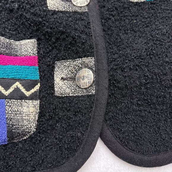 Vintage Canvasbacks Lutton Horsfield Vest XS Wool Retro 90s Patchwork Buttons - Picture 5 of 9